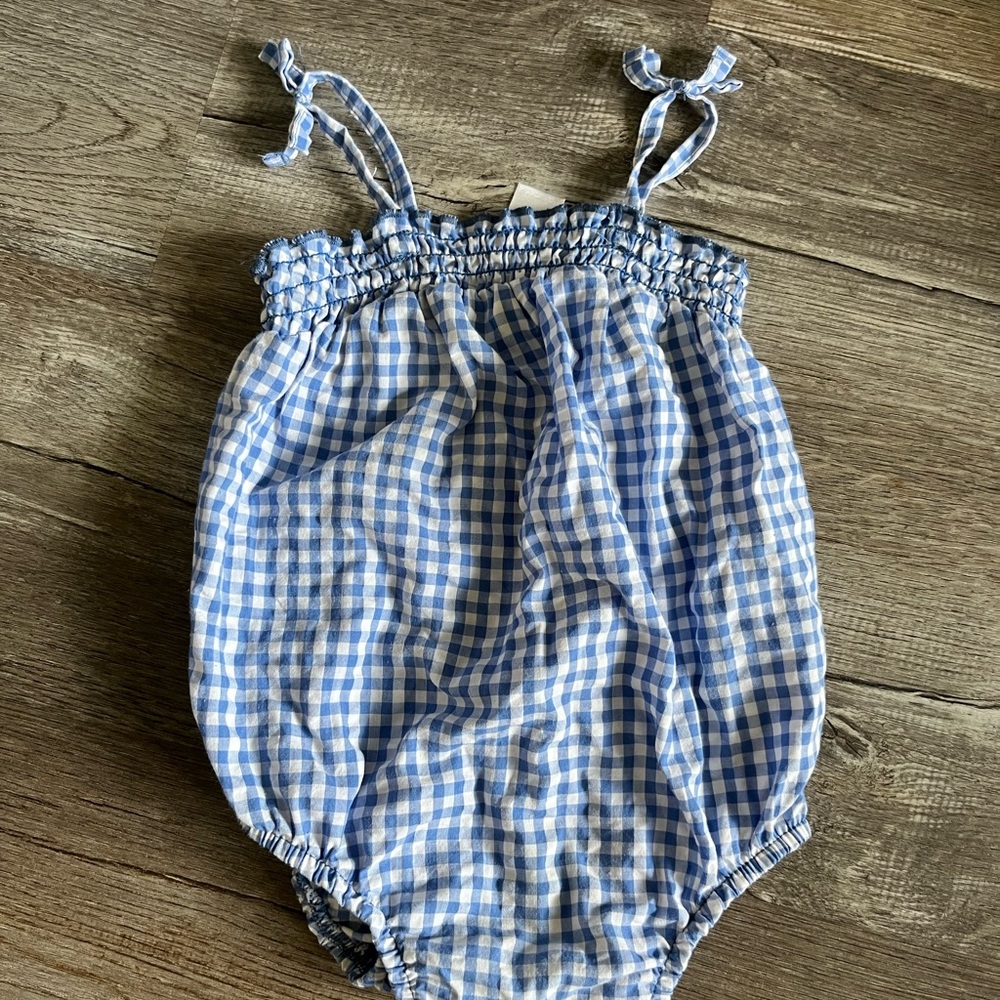 Carter's Blue and White Gingham One Piece